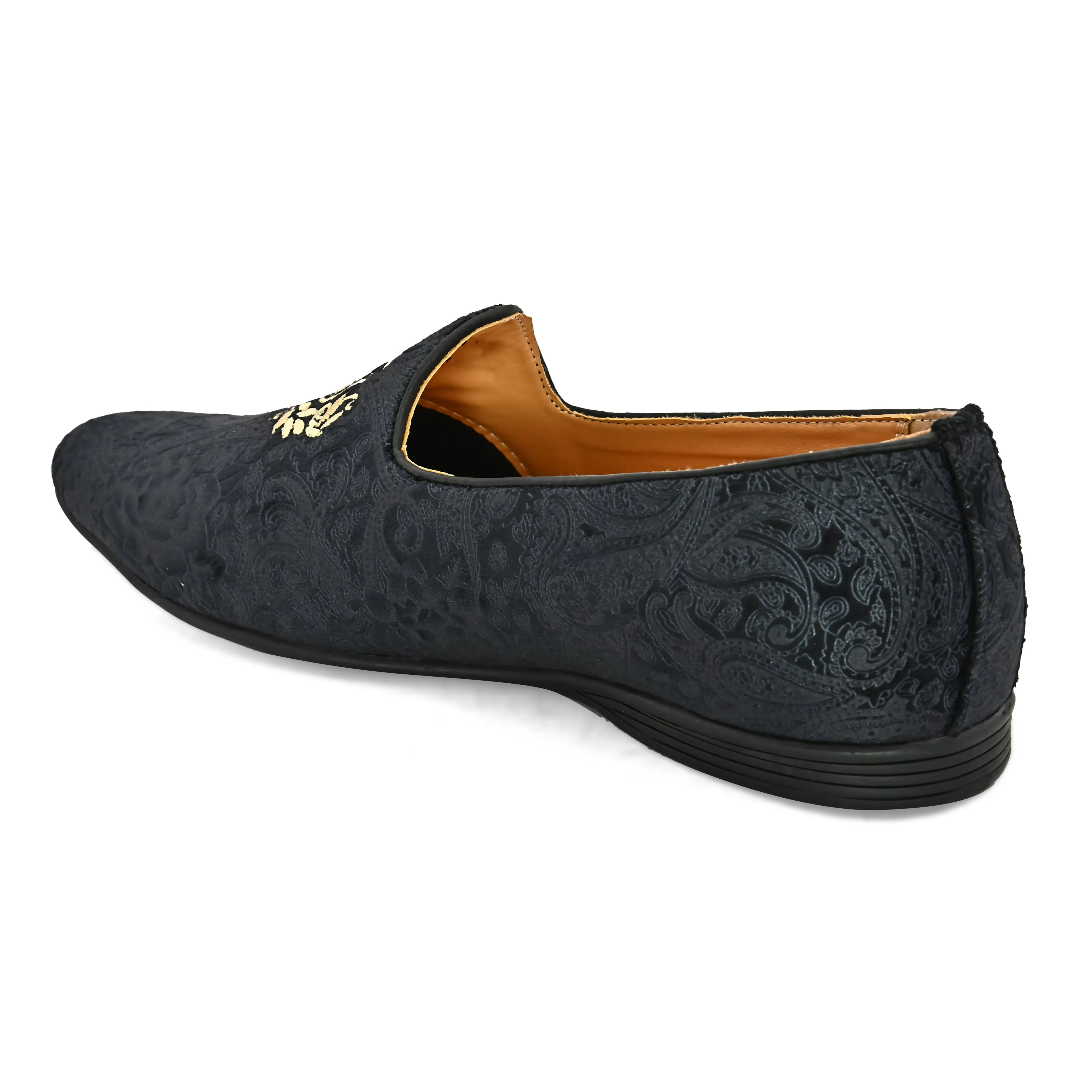 Mistry Black Embrodered Slip-Ons