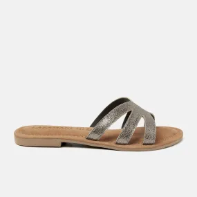 Nina Leren Dames Slippers Pewter