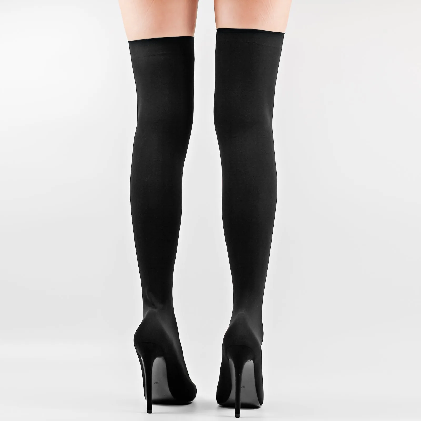 Pointy Toe Over The Knee Stockings Boots