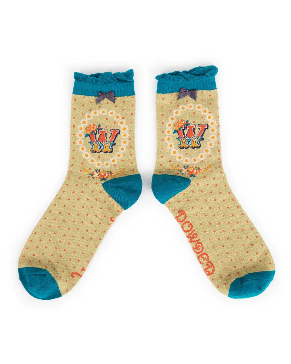 Powder - Alphabet socks W