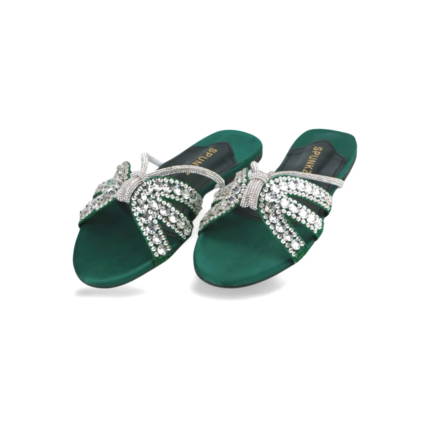 Rhinestone Strap Flat Sandals - Stylish and Comfortable for Any Occasion