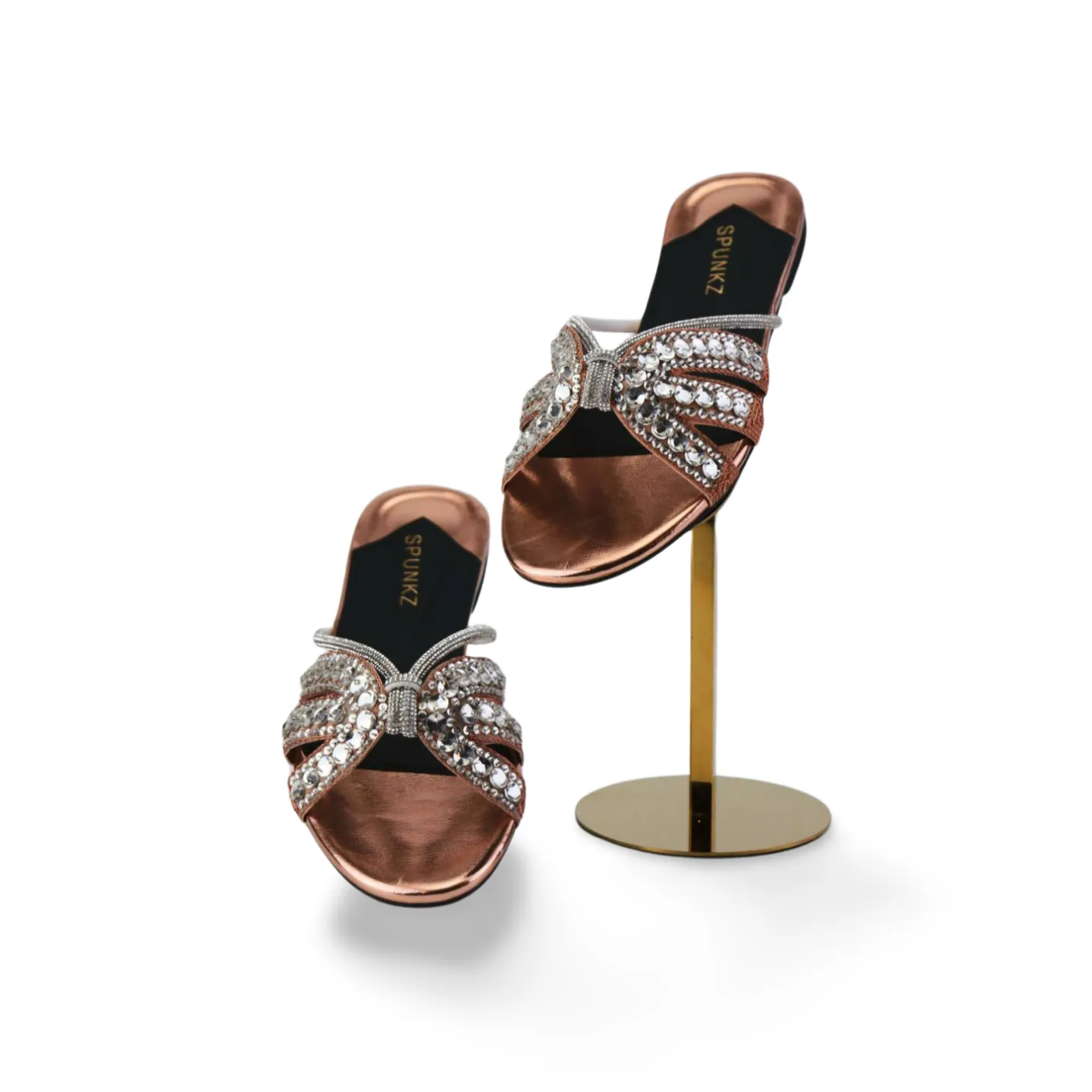 Rhinestone Strap Flat Sandals - Stylish and Comfortable for Any Occasion