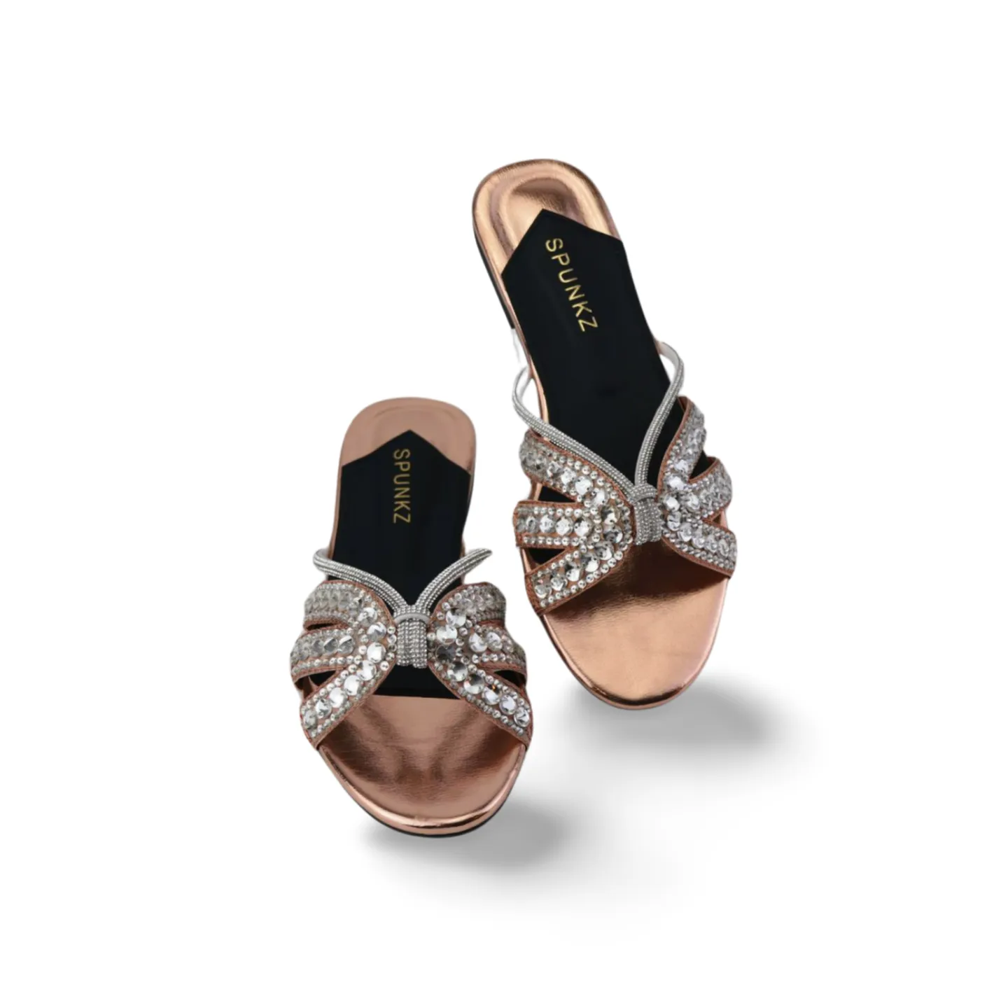 Rhinestone Strap Flat Sandals - Stylish and Comfortable for Any Occasion