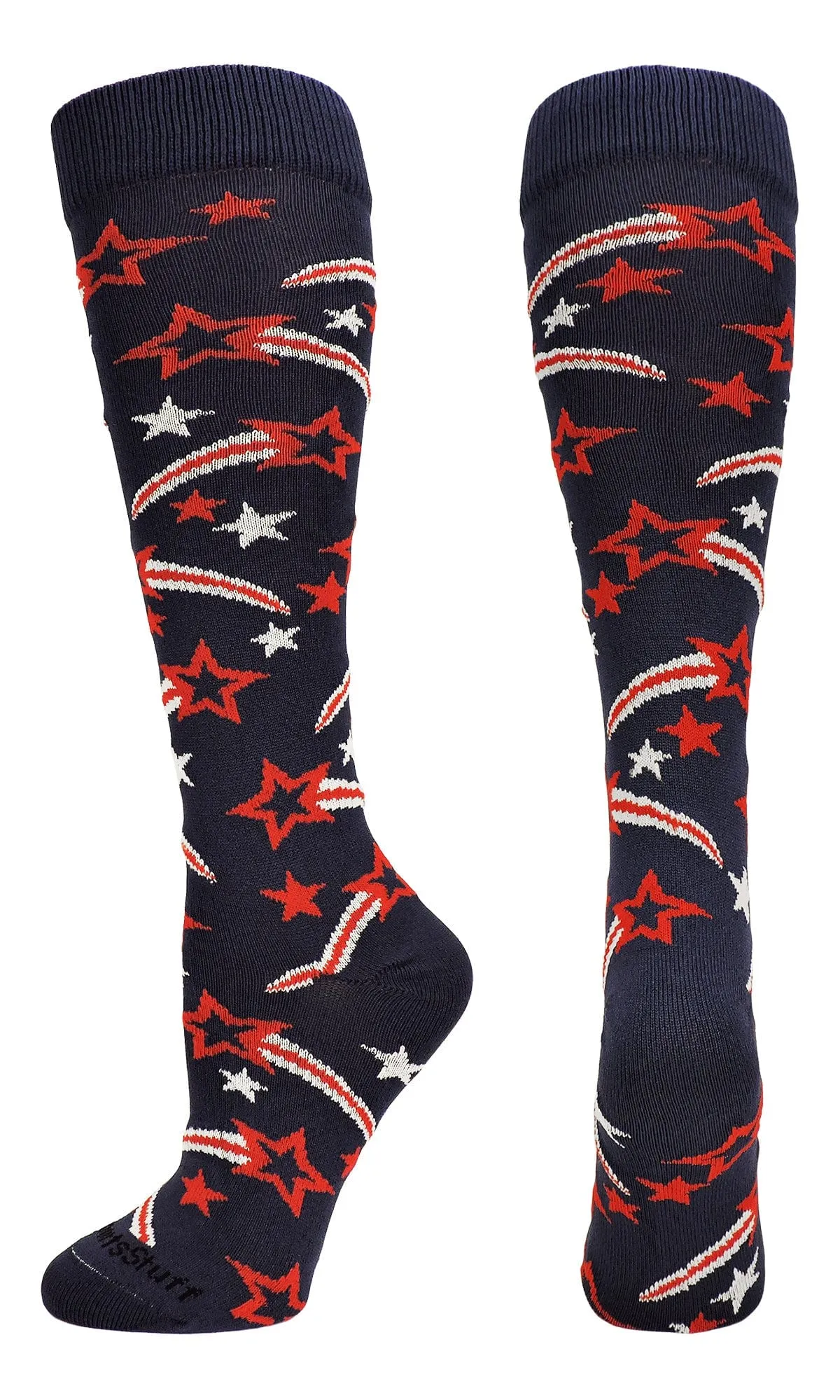 Shooting Star Over the Calf Athletic Socks (multiple colors)