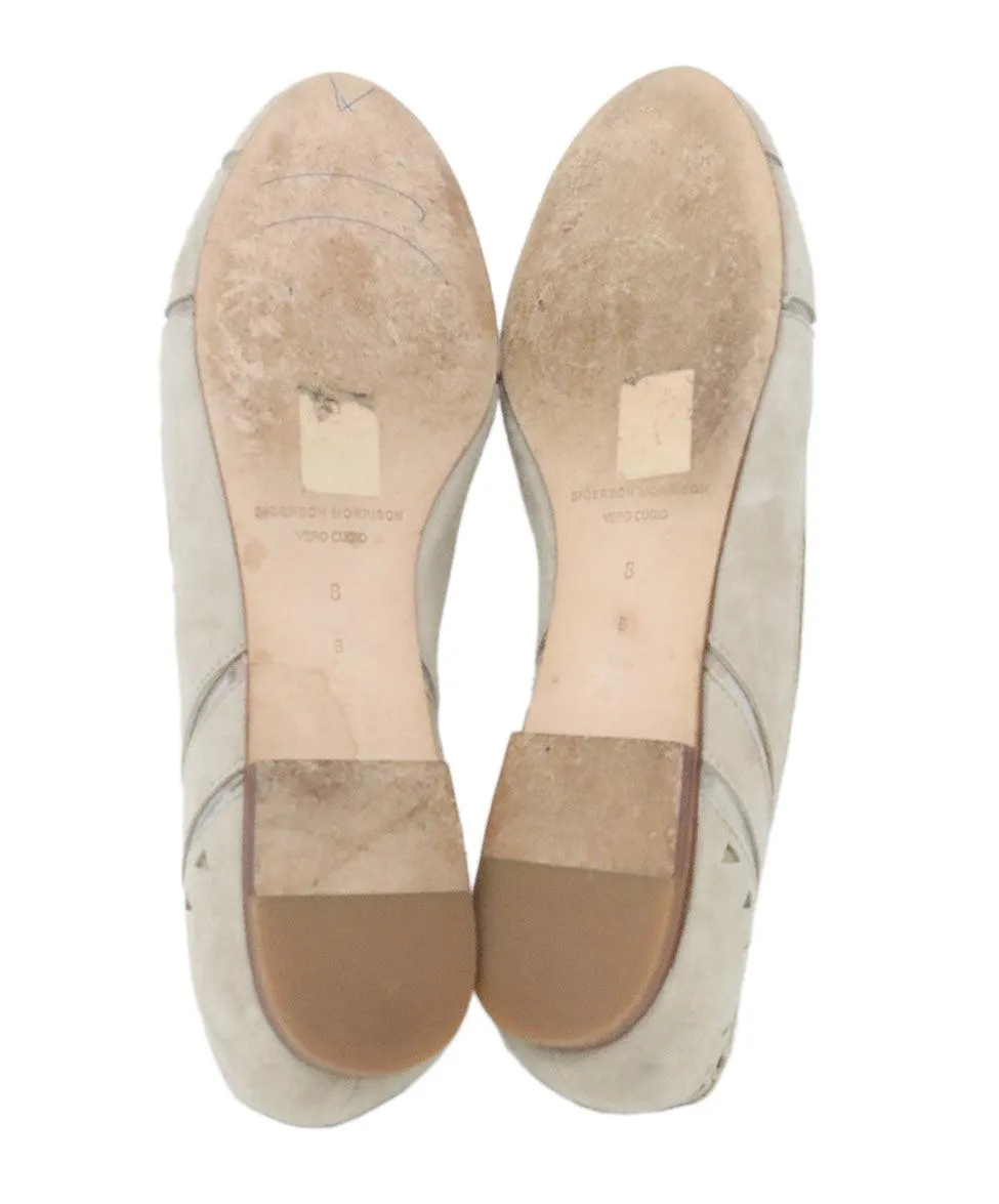 Sigerson Morrison Beige Suede Flats sz 8