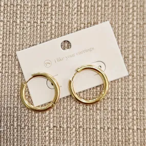 Sleek Hinged Hoop Earrings - Waterproof