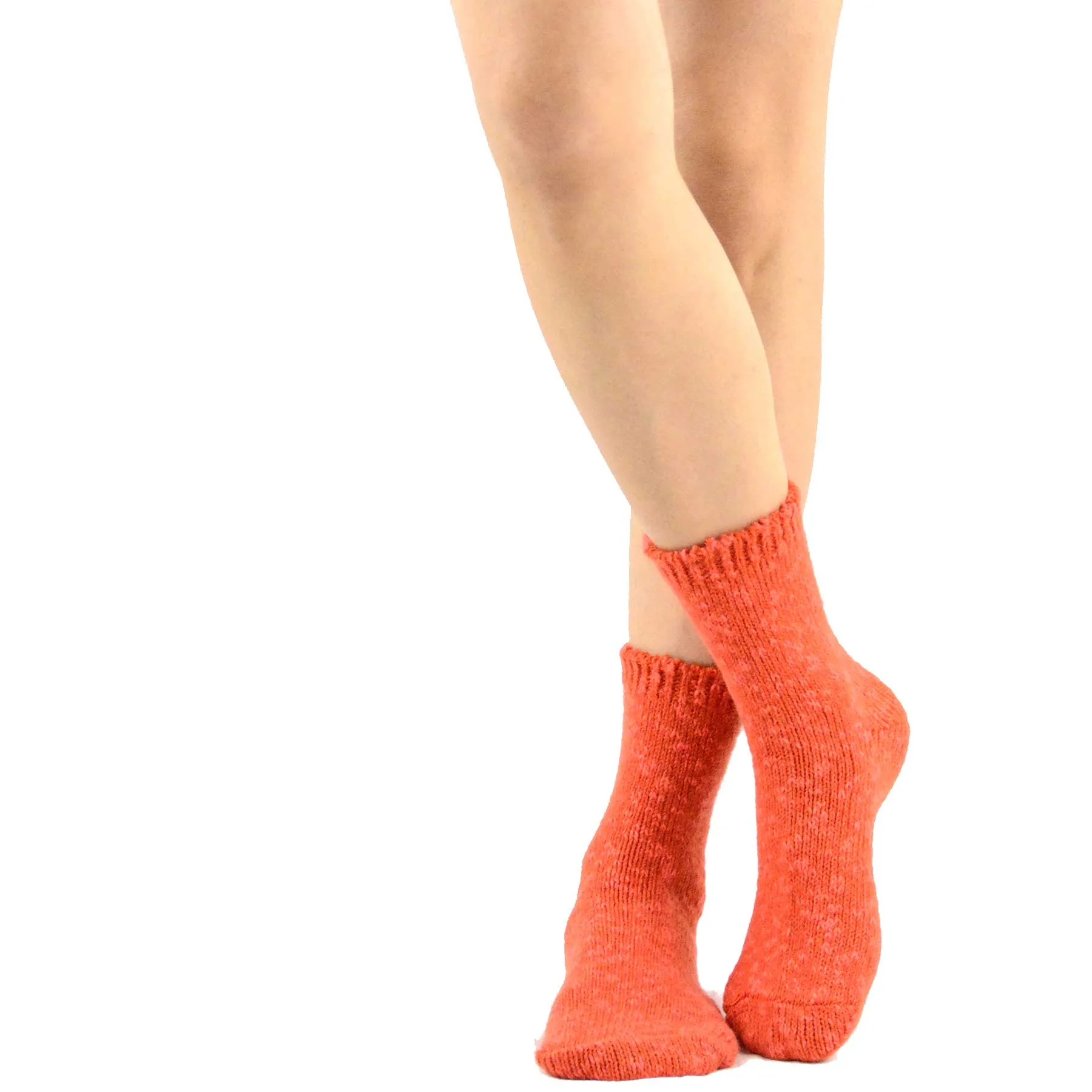 TeeHee Socks Women's Casual Cotton Short Crew Marled 4-Pack (10854)