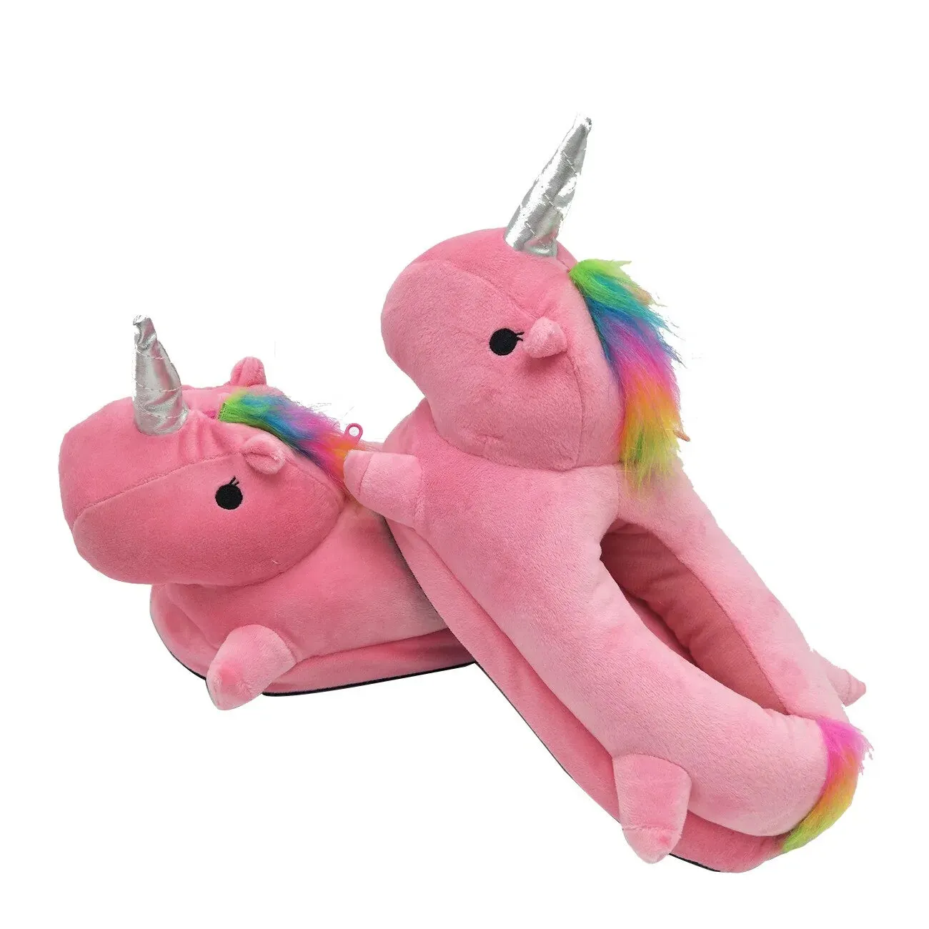 Unicorn Plush Slippers with LED Light