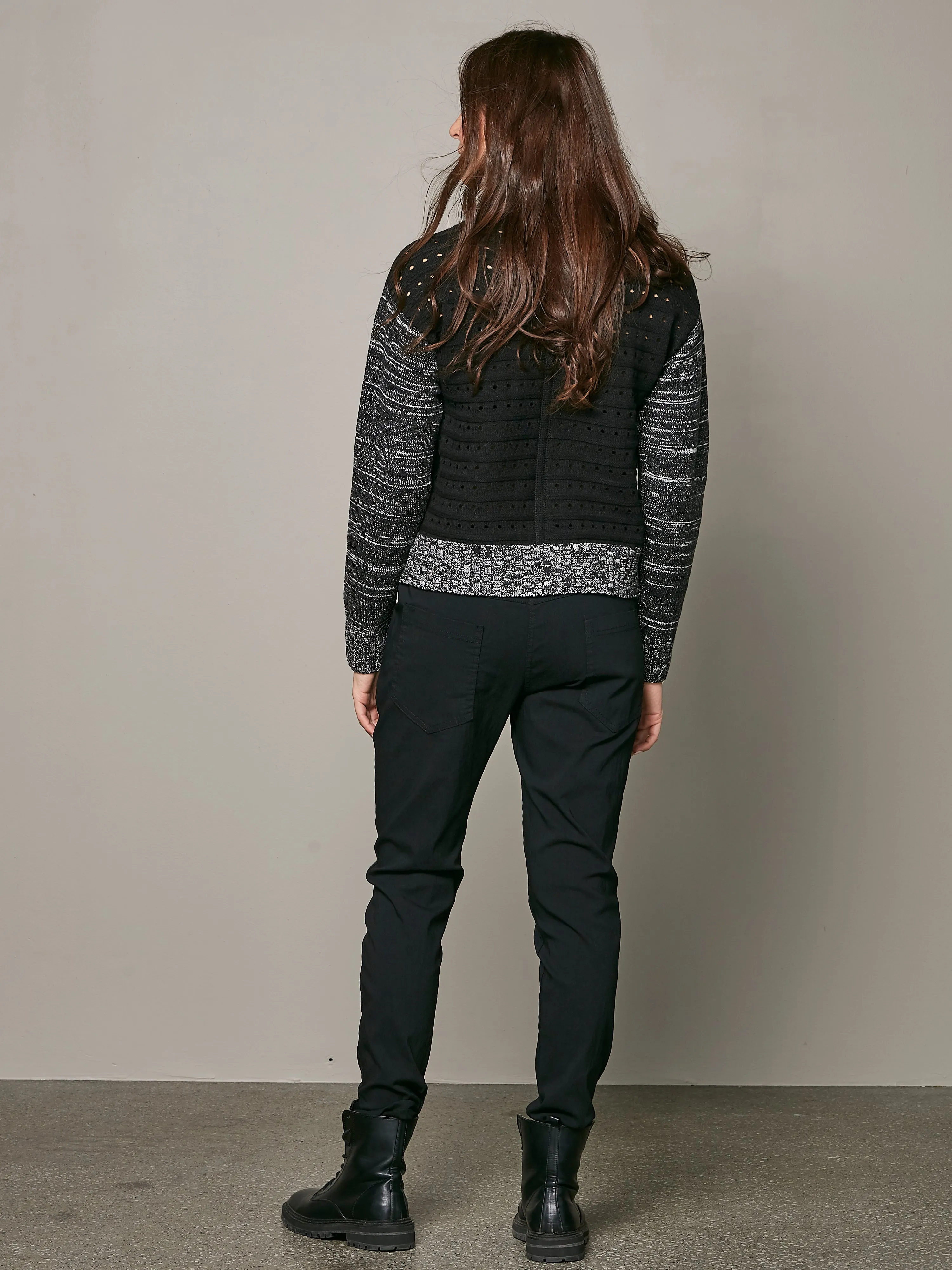 VILKE knit sweater - Solid black