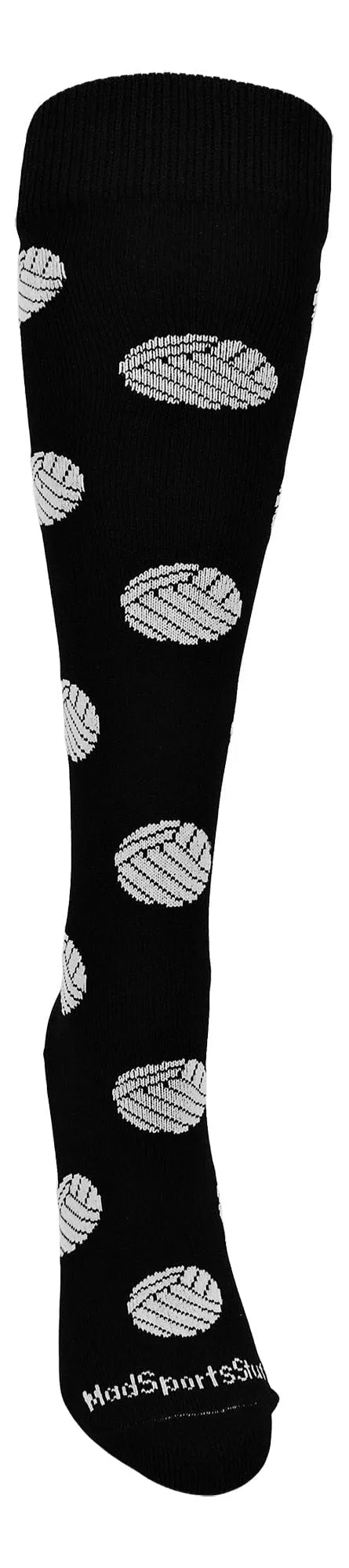 Volleyball Socks with Volleyball Print Over the Calf