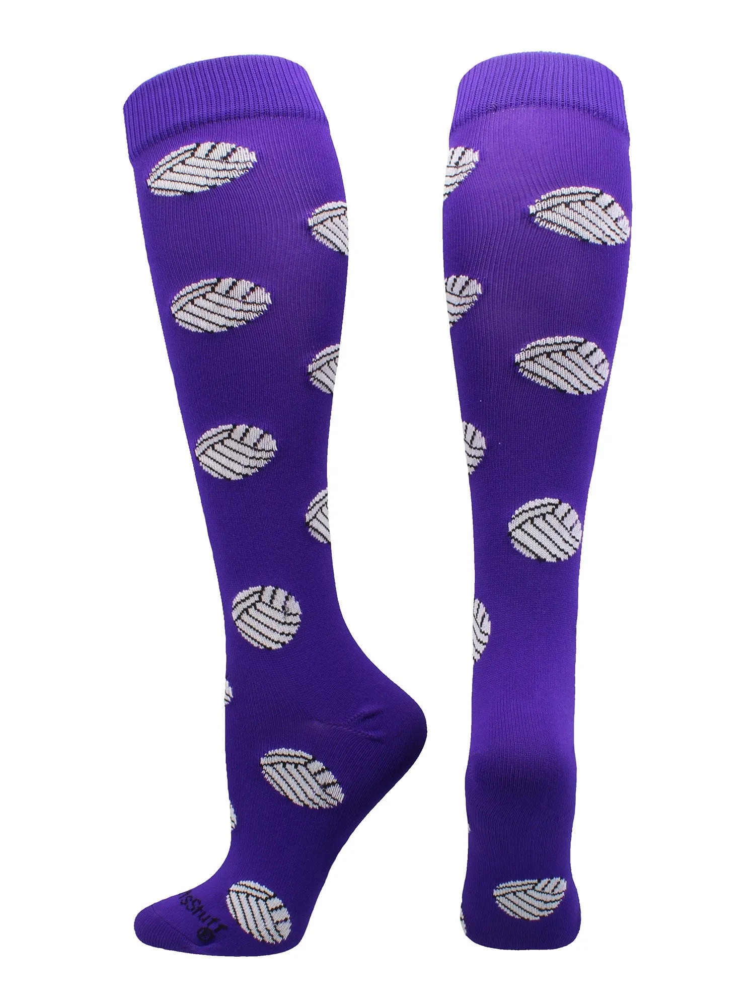 Volleyball Socks with Volleyball Print Over the Calf