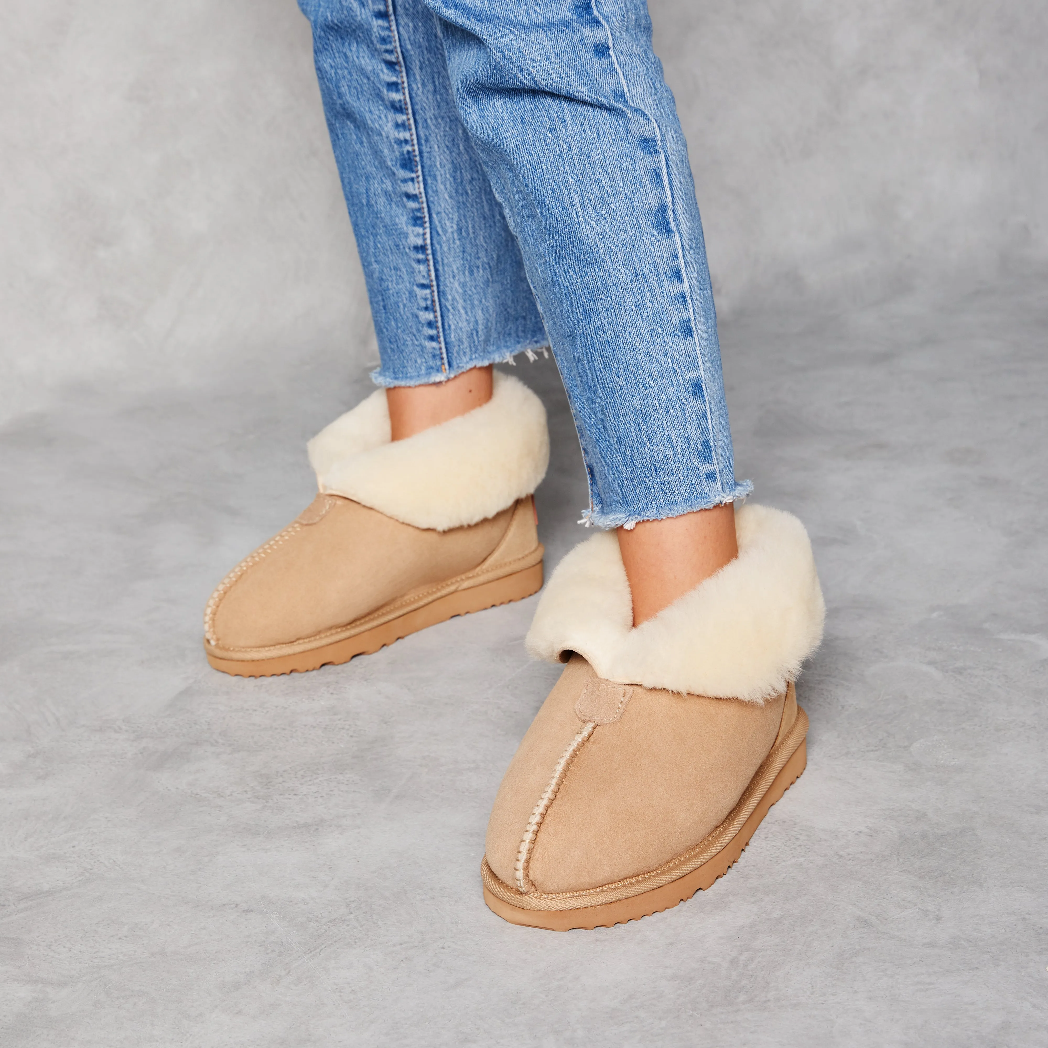 Women's Ankle Slipper Natural