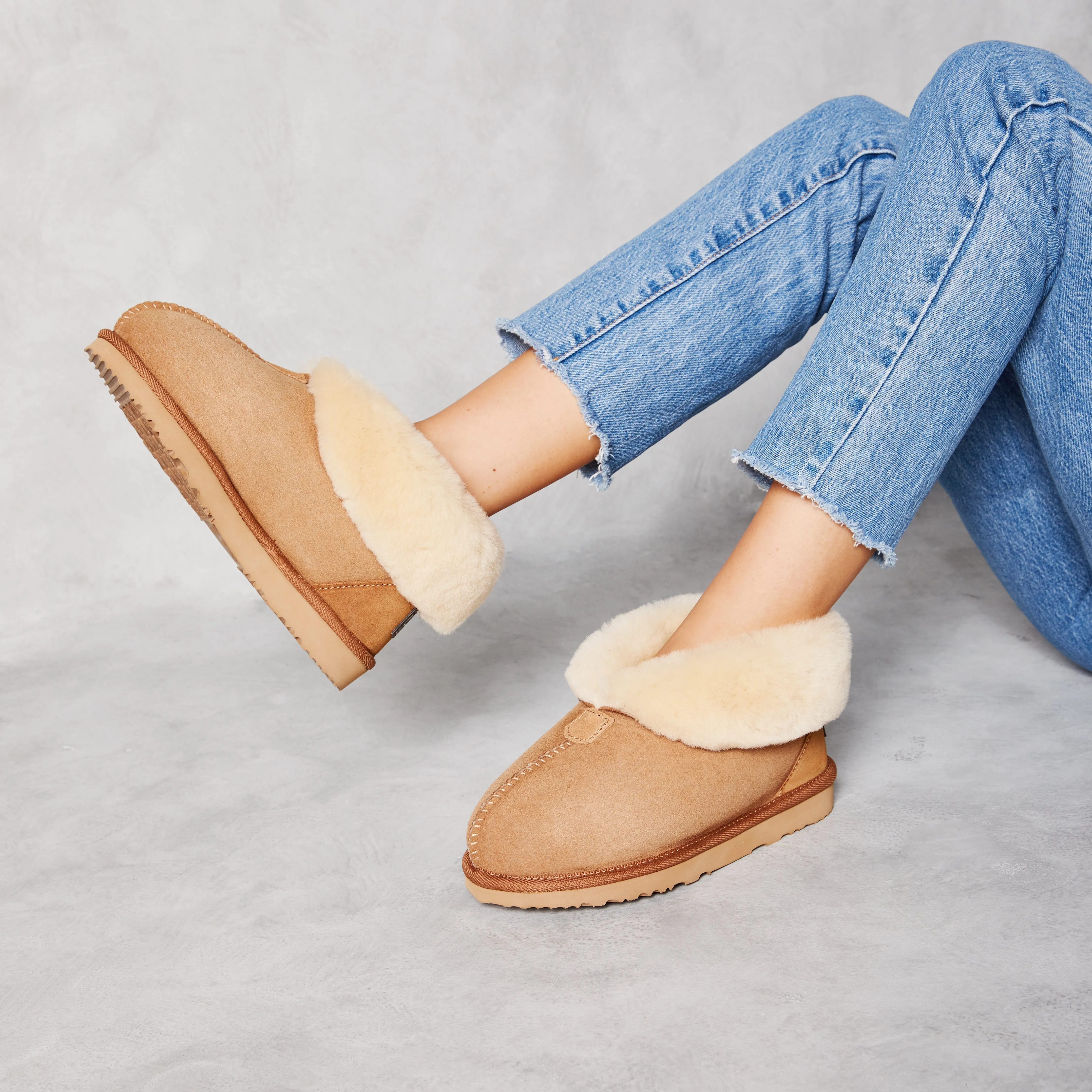 Women's Ankle Slipper Natural